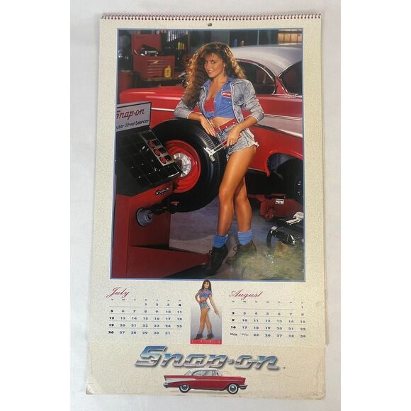 1992 Snap On Tools Collector's Calendar Pin Up Swimsuit Girls 22x13 - Picture 4 of 11